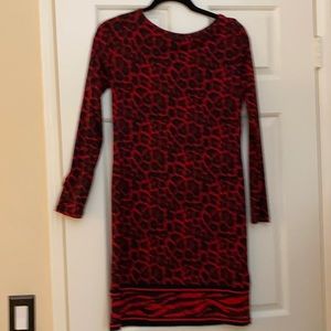 Michael Kors animal print knit dress.